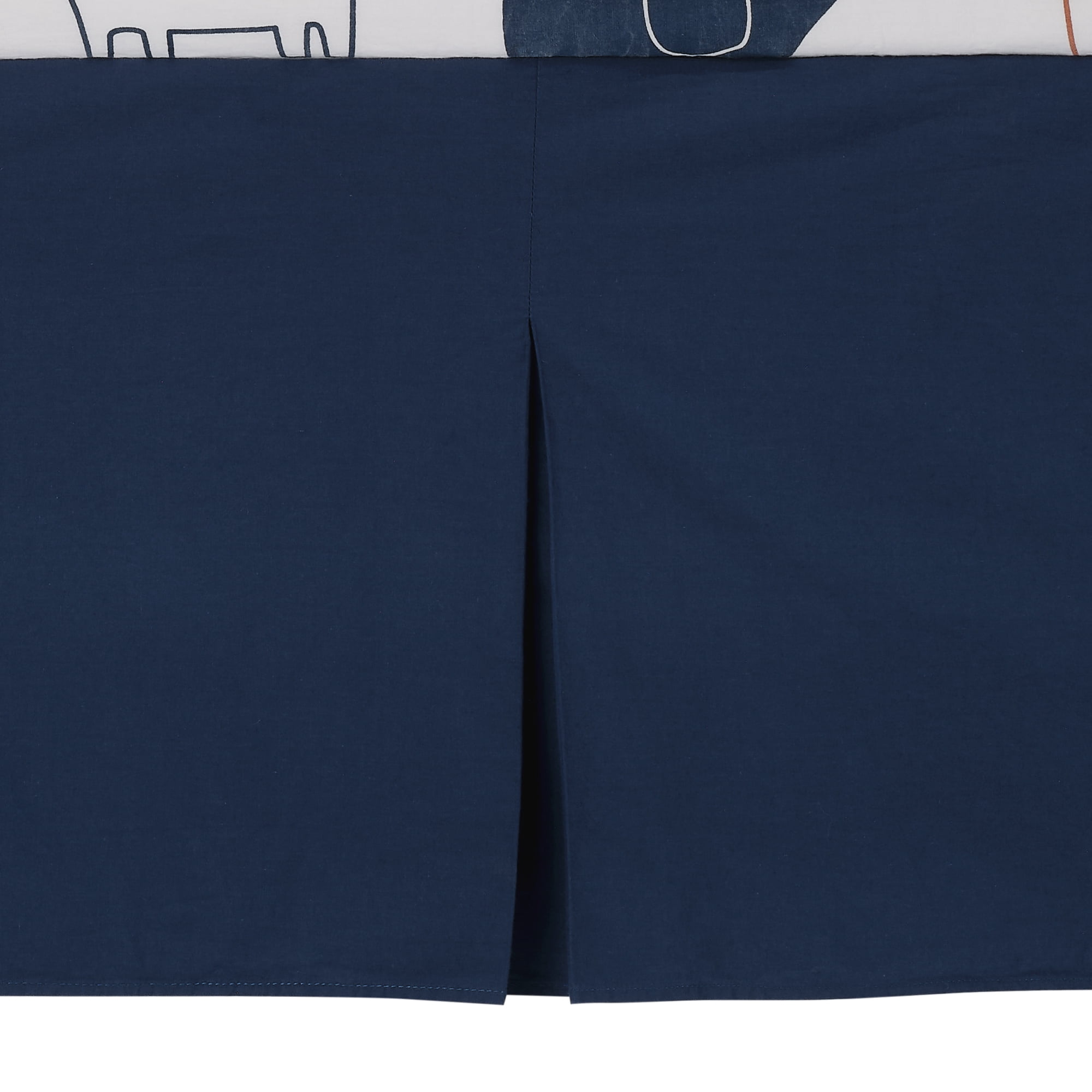 Lambs & Ivy Playful Elephant Blue/White Cotton 3-Piece Baby Crib Bedding Set
