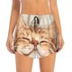thumbnail image 2 of Balery Sleeping Cat In Blanket Pantalones cortos deportivos para mujer con forro y dos bolsillos, elásticos, para entrenamiento, gimnasio, yoga-Small, 2 of 7