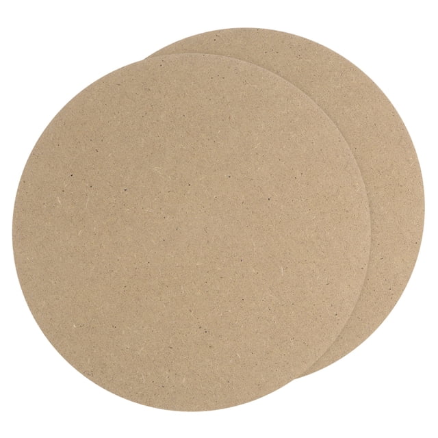 Unique Bargains Découpes de Disques en Cercles en Bois Non Fini, Tranches Rondes en Bois de 12 Pieds, Épaisseur de 0,2 Pieds, Lot de 2