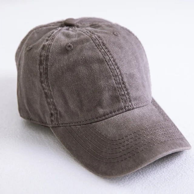 LinYooLi New Washed Cotton Pure Color Light Board Women Men Baseball Cap Multi-Color Optional Bone Cap Stitching Dad Hat Sun Hat Travel