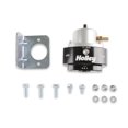 thumbnail image 2 of Holley Performance Fuel Pressure Regulator 12-846 40-70 PSI; Gasoline; Black Anodized; Aluminum; With Mounting Hardware, 2 of 5