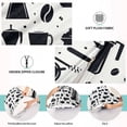 thumbnail image 3 of Coffee Beans and Cups Silhouettes Plush Pillow Cases Standard Size Ultra Soft Warm Pillowcases with Zipper 20"x26", 3 of 9