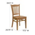 thumbnail image 2 of HERCULES Series Vertical Slat Back Natural Wood Restaurant Chair, 2 of 9