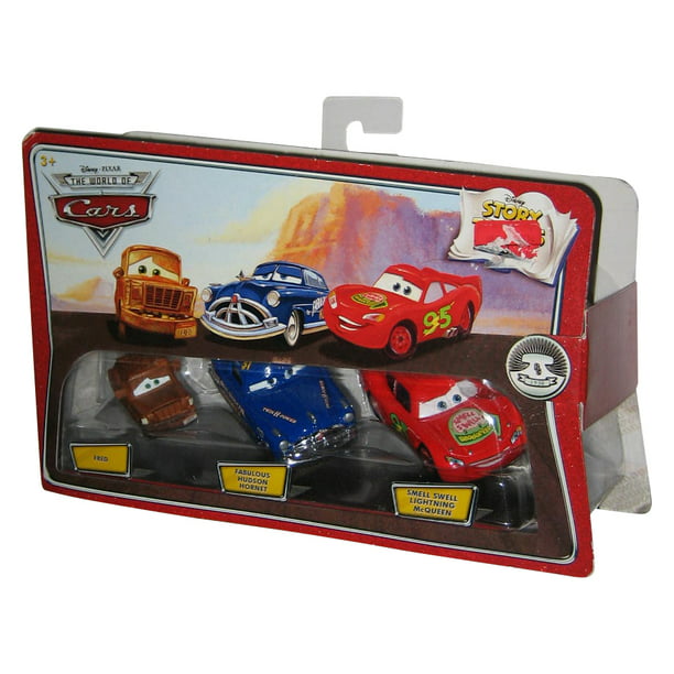 Disney Cars Story Tellers Collection Toy Set - (Fred / Fabulous Hudson  Hornet / Smell Swell Lightning McQueen) - 