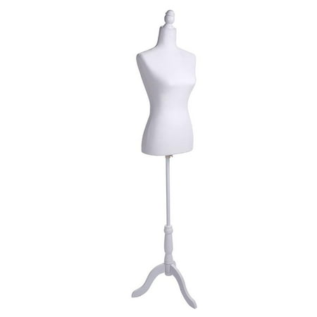 Zimtown Half-Length Lady Model Female Dress Form Torso Body with Adjustable Tripod Stand White