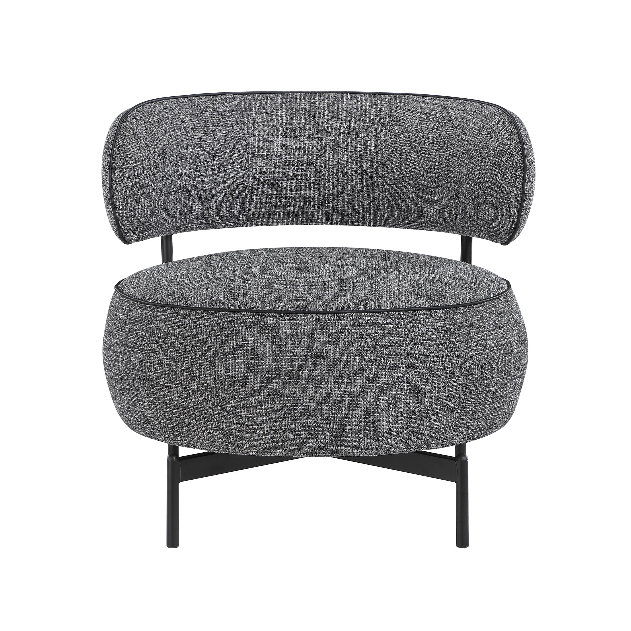 OakvillePark Varn Contemporary Chenille Swivel Chair, Gray