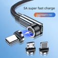 thumbnail image 2 of 540° Magnetic Charging Cable, 5A Super Fast Charger for USB-C, Micro, iPhone Devices (2PCS Magnetic head [Android] without wire), 2 of 9
