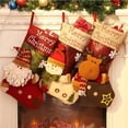 thumbnail image 5 of 1 pieza de calcetín navideño, muñeco de nieve, Papá Noel, alce, bolsa de regalo de dulces para niños, calcetín, decoración para chimenea, adornos para árbol de Navidad, soporte para Año Nuevo, 5 of 5