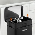 thumbnail image 6 of Garvee Kitchen Trash Can, 13 Gal / 50 L Stainless Steel Large Garbage Can with Quiet Soft-Close Lid, Step-on Kitchen Metal Trash Bin with Removable Inner Bucket for Living Room Office Garage,Black, 6 of 7