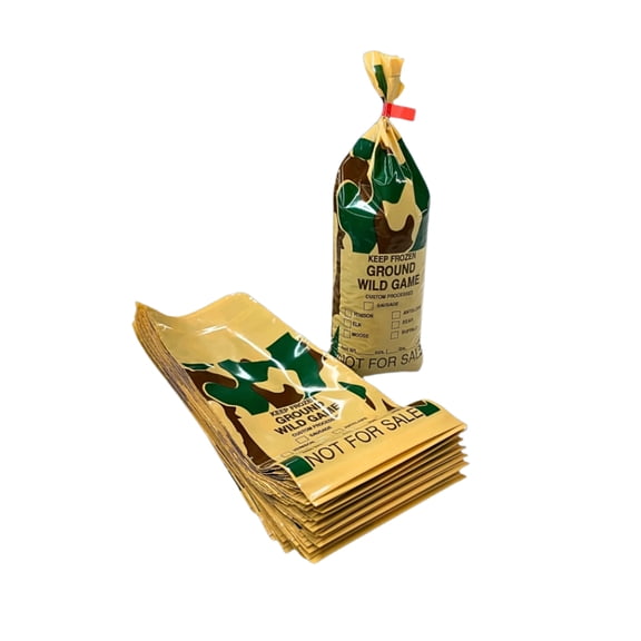 1 lb Ground Meat Bag, Camo Print Wild Game NFS, unbranded  100 Bags