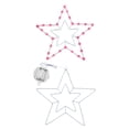 thumbnail image 2 of Independence Day Iron Forged Glowing Pentagram Shaped Window Lights Red White And Blue Fourth Of July US Soldiers Memorial Day Decorations, 2 of 6