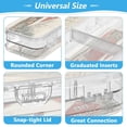 thumbnail image 4 of Plastic Pencil Box Large Capacity Pencil Boxes Clear Boxes with Snap-Tight Lid Stylish Office Supplies Storage Organizer Box House with Snow-covered Roof, 4 of 7