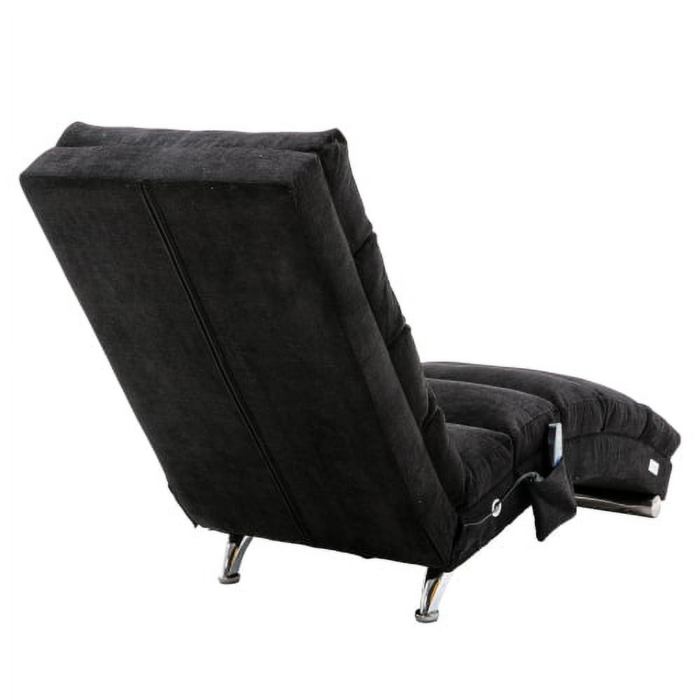 Massage Chaise Lounge Chair,Electric Recliner Chair,Linen Chaise Leisure Accent Chair,Ergonomic Indoor Chair Couch Chair Modern Long Lounger for Living Room Office or Bedroom, Black - image 3 of 7