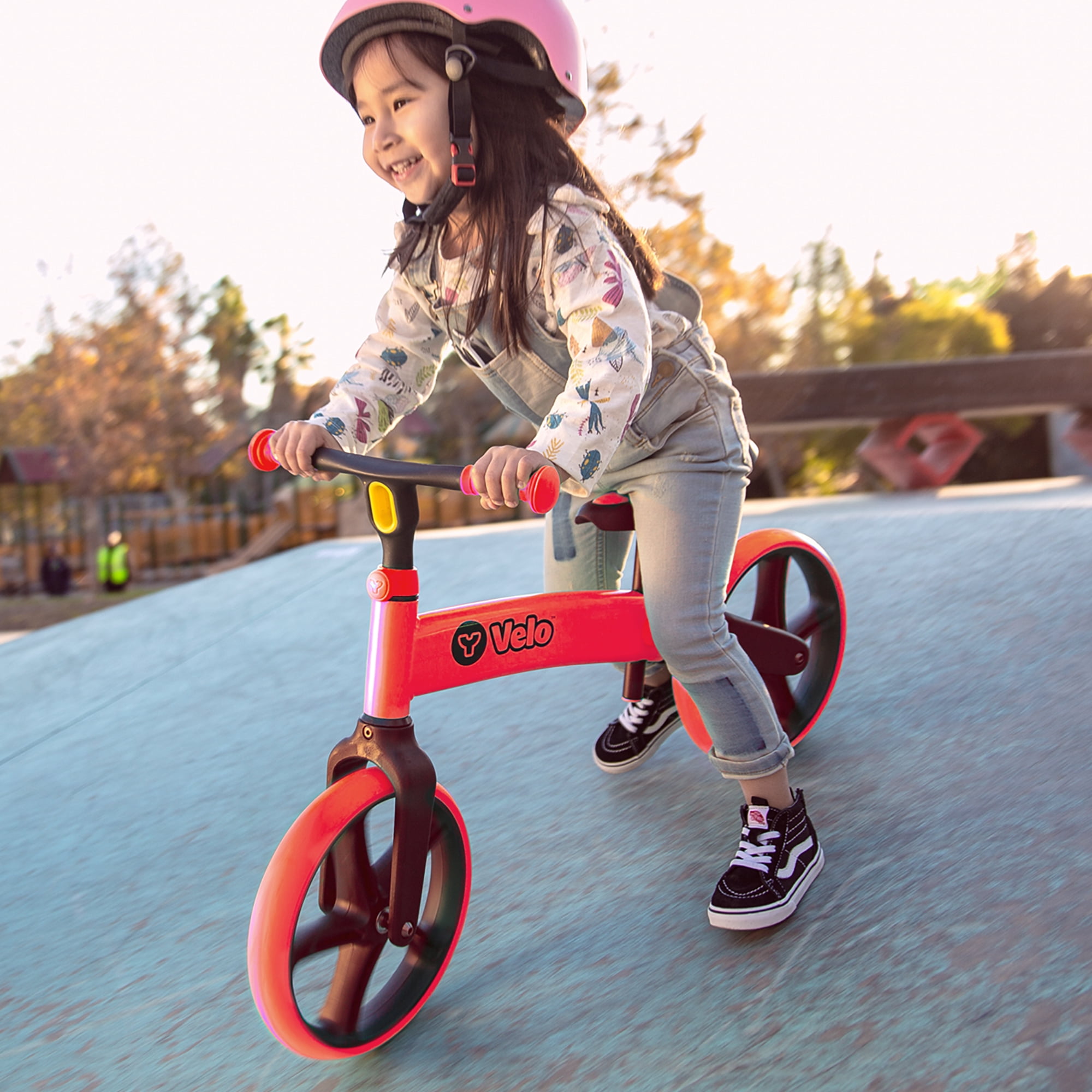 Yvolution Y Velo Balance Bike |12" No-Pedal Ages 3,4,5 Years (Red) Unisex