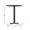 thumbnail image 5 of Bowery Hill 36" Round Restaurant Bar Table in Black, 5 of 9
