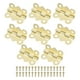 thumbnail image 1 of Uxcell 8-Pack Bisagras de Puerta, 4/5in (20mm) Hierro Electrochapado Bisagras de Mini Puerta Plegable 180° con Tornillo [Tono Dorado], 1 of 1