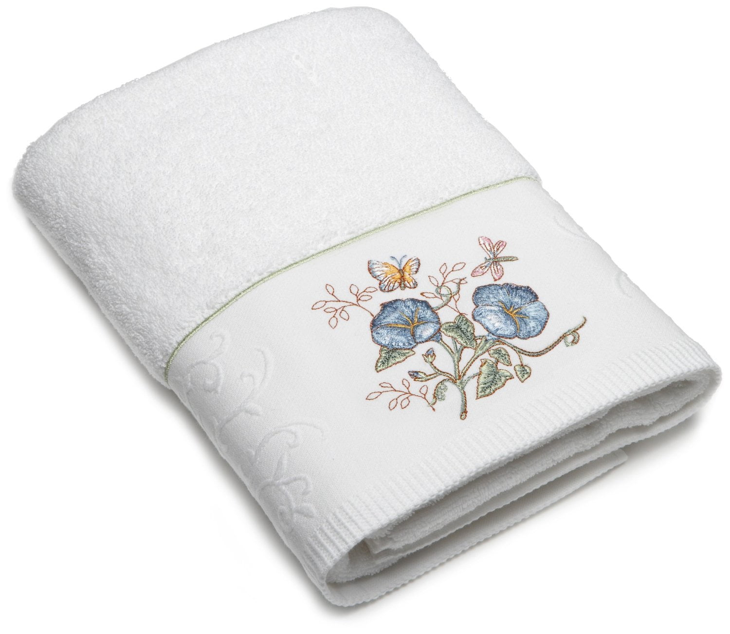 Lenox Butterfly Meadow Embroidered Bath Towel