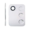 thumbnail image 1 of Nail Art Palette Nail Polish Color Mixing Pallet Makeup Accessory Stainless Steel, 1 of 12