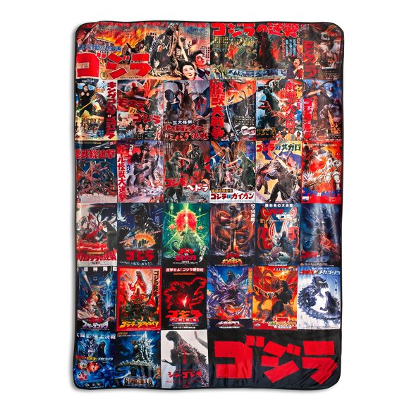 Póster de la película Godzilla de Throw Blanket, tamaño grande, 76 x 54 pulgadas