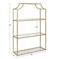 thumbnail image 2 of Kate and Laurel Ciel Glam 3-Tier Scalloped Wall Shelf - Gold, 2 of 6
