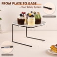 thumbnail image 5 of PUERSI 4 PCS Pizza Stand Holder with Non-Slip Pads, Black Metal Pizza Pan Display Stands, Food Platter Riser Serving Tray for Party Wedding, 5 of 8