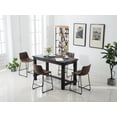 thumbnail image 4 of Roundhill Bronco Antique Finished 36'' Height 5-Piece Counter Height Dining Set, Brown, 4 of 11