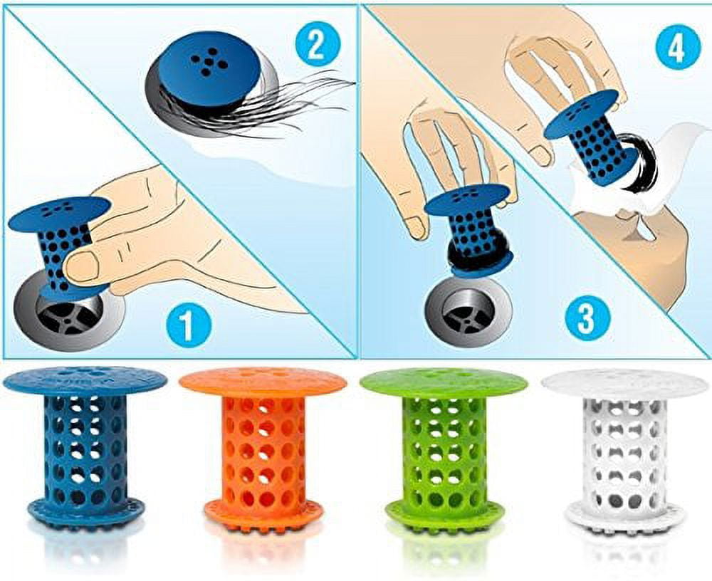 TubShroom Tub Drain Hair Catcher Combo Pack with Silicone Stopper, Black  Chrome – Drain Protector and Hair Catcher for Bathroom Drains, Fits 1.5” –  1.75” Bathtub and Shower Drains 