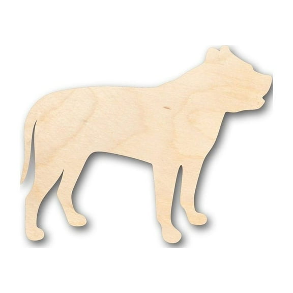 Unfinished Wood Pitbull Dog Shape - Animal - Pet - Craft - up to 46" DIY 12" / 1/4"
