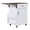 White, variant on 39.3" Farmhouse Kitchen Island with Drop Leaf, Kitchen Storage Island with Open Side Rack, One Drawer, Towel Rack, Rolling Kitchen Cart with Lockable Wheels for Lawn Garden, White