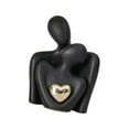 thumbnail image 4 of Mini estatua de pareja, escultura abstracta, decoración del hogar, escultura de pareja de cerámica para el día de San Valentín, sala de estar, Negro, 4 of 8
