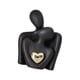 thumbnail image 4 of Estatua de pareja, escultura abstracta, decoración del hogar, figura de pareja abrazándose de cerámica Negro, 4 of 9