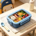 thumbnail image 7 of TACILIP Classroom Supplies, 1PCS Bento Box Lunch Box 3 Compartment Snack Containers Reusable Lunch Box Lunch Containers For Home Travel Work 720ml Equipped With Plastic Tableware, Teacher Gifts, 7 of 7