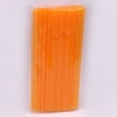 thumbnail image 1 of Zhuge 100 pajitas de plástico desechables para beber de 0,23 x 7 pulgadas, color naranja, 1 of 5