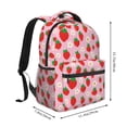 thumbnail image 2 of Fotbe Hand Drawn Strawberry Mochila Casual con Estampado para Escuela, Viajes y Actividades al Aire Libre - Duradera, Ligera y Cómoda, 2 of 5