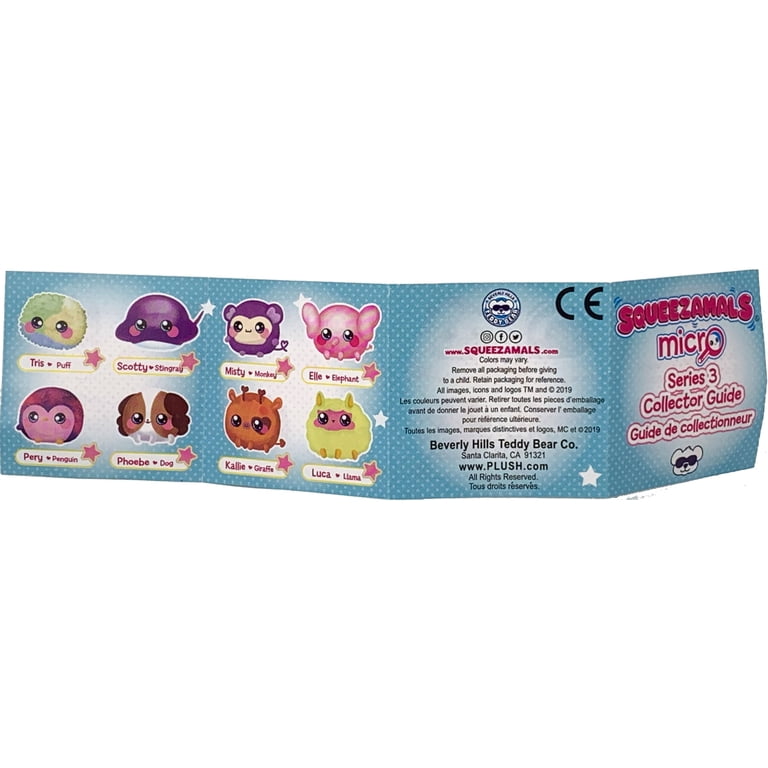 Knick Knack Toy Shack Micro Squeezamals Series 3, 3-Pack Plush