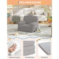 thumbnail image 4 of Convertible para niños pequeños para niños sofa chair con washable sherpa cover, crown design, comfy para reading, playroom, nursery - gris (para girls y boys), 4 of 7