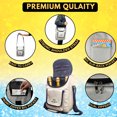 thumbnail image 5 of Outer Woods Insulated 3 Bottle Wine Cooler Bag | 360 Degree Padded Protection for Glass Bottles | Adjustable Slots, Snacks Pockets | Ideal for Travel, Picnic, Party, Outing, Camping, Gifting - Silver, 5 of 9