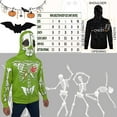 thumbnail image 4 of Notus Men’s Full Face Skeleton Skull Zip-Up Hoodie Sweatshirt Perfect for Halloween Costume Long Sleeve Sweatshirt Green M, 4 of 7