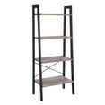 thumbnail image 1 of VASAGLE Ladder Shelf, 4-Tier Bookshelf, Storage Rack, Bookcase with Steel Frame, for Living Room, Home Office, Kitchen, Bedroom, Industrial Style, Greige and Black ULLS44MB, 1 of 2