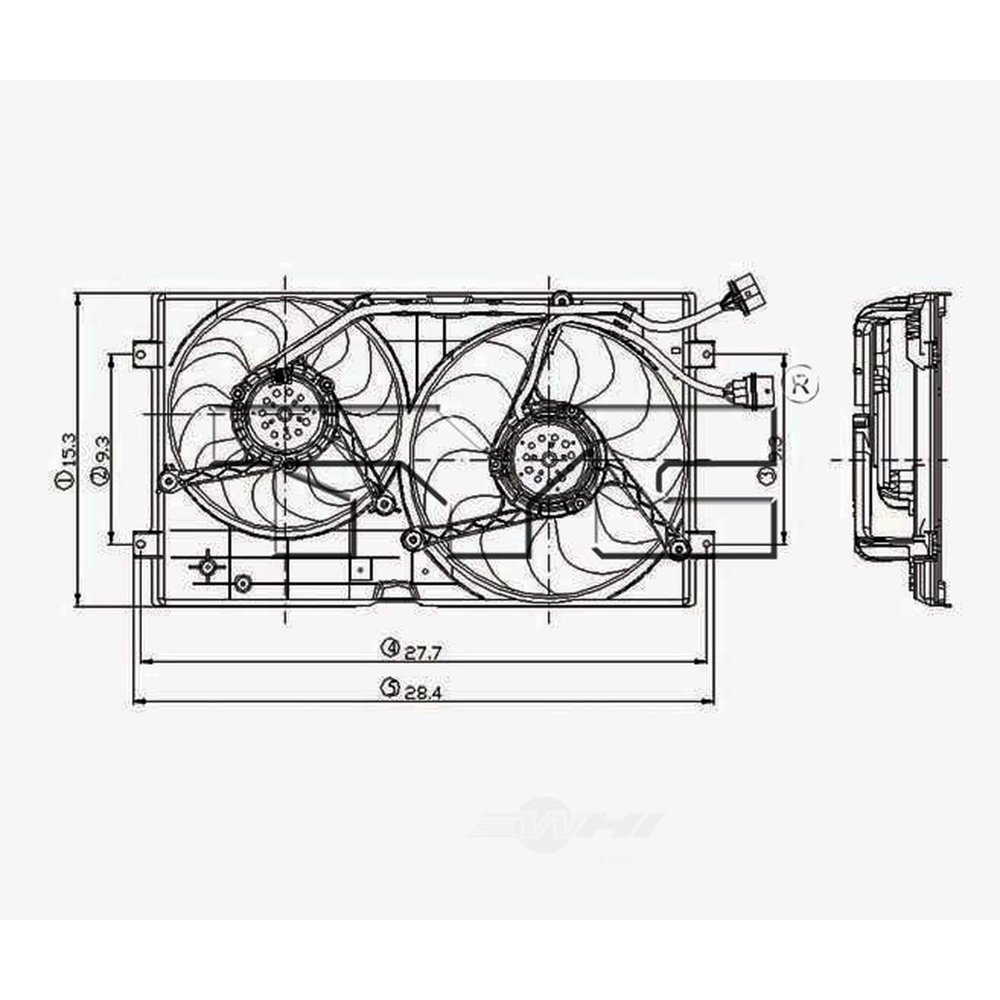 Dual Radiator and Condenser Fan Assembly