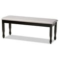 thumbnail image 2 of Skyline Decor Grey Fabric Upholstered and Dark Brown Finished Wood Dining Bench, 2 of 7