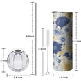 thumbnail image 5 of 20oz Pioneer Flower Skinny Tumblers Stainless Steel Tumbler with Lid and Straw,Vacuum Insulated Double Wall Travel Tumbler Cups with Cleaning Brush for Coffee,Tea, 5 of 6