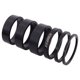 thumbnail image 1 of 6 piezas de espaciador de dirección de bicicleta, anillos de vástago de manillar, arandelas de vástago de aleación de aluminio Negro, 1 of 9
