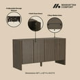thumbnail image 4 of Linda Modern 60" Sideboard in Walnut Brown (4-Shelf), 4 of 12