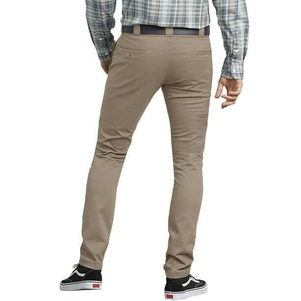 Dickies Men's Flex Skinny Straight Fit Work Pants Desert Sand DS