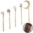 thumbnail image 2 of 5PCS Filles Bobby Clip Mis Mode Lune Étoile Fausse Perle Cheveux Clip Cheveux Épingle, 2 of 10