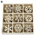 thumbnail image 2 of Travelwant 72Pcs/Set Unfinished Wooden Snowflake Ornaments Snowflake Hanging Cutouts Blank Wood Slices with Cord Christmas Craft Embellishments for Xmas Tree Decorations, 2 of 7