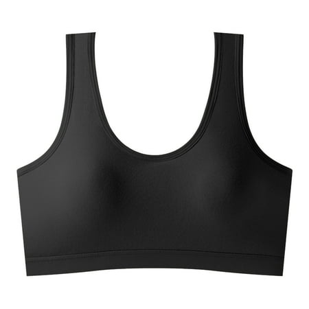 Blphud T-Shirt Bras for Women Sports Bra with Padding Ladies Light Underwear withoutSteel Ring Gathered Comfortable Straps Tank Top Models Bottoming Bra Black XL