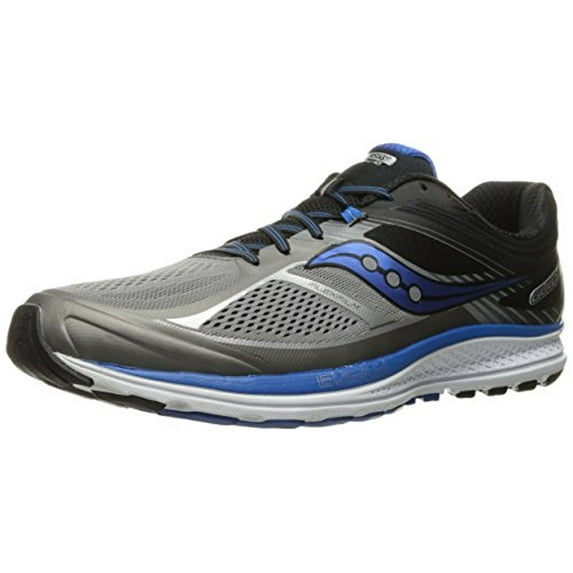 Saucony Men's Guide 10 Running Shoes, 8 D(M) US, Grey Black