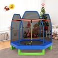 thumbnail image 3 of Cama Elástica Costway 223 cm para Niños con Red de Seguridad Estructura en Acero Galvanizado Azul, 3 of 9